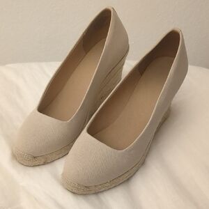 J. Crew Cream Wedge Shoes